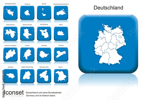Icon Set, Deutschland und seine Bundesländer