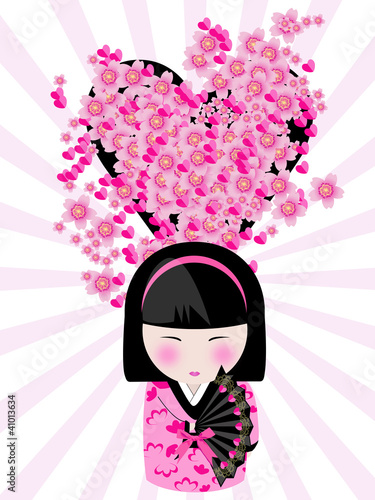 Kokeshi eventail