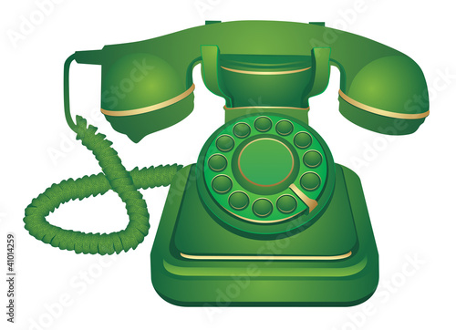 zielony telefon