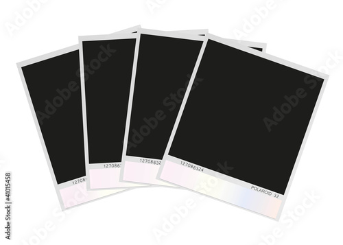 collage of blank polaroid pictures