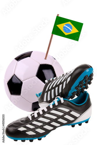 Soccer ball or football with a national flag photo