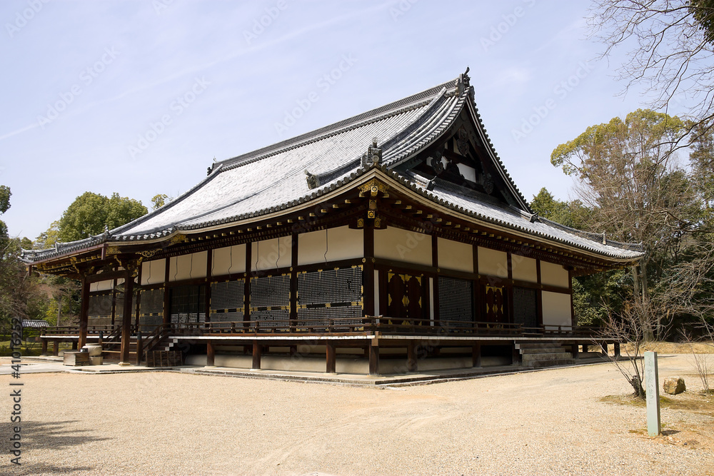 Kondo main hall in Ninna-ji temple, Kyoto, Japan. Kondo main hall in Ninna-ji temple, Kyoto, Japan.