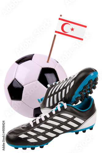 Soccer ball or football with a national flag photo