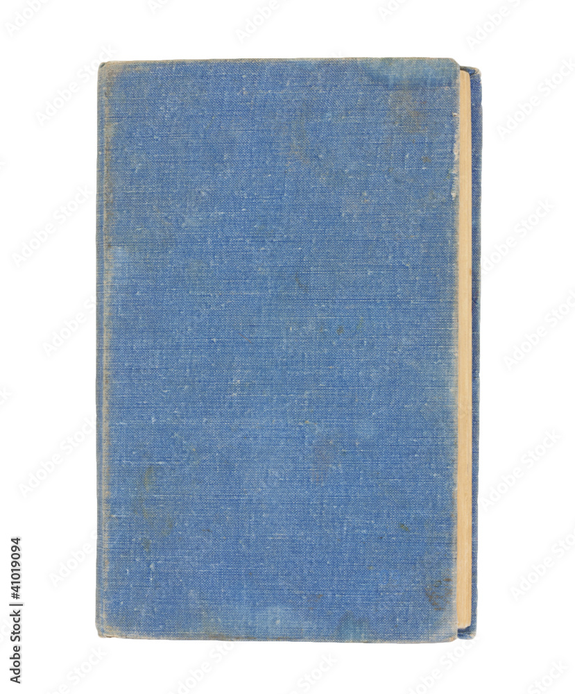 old blue book on a white background old blue book on a white background