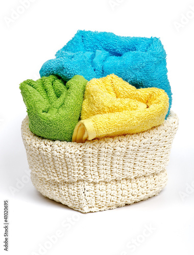 Multi-colored towels photo