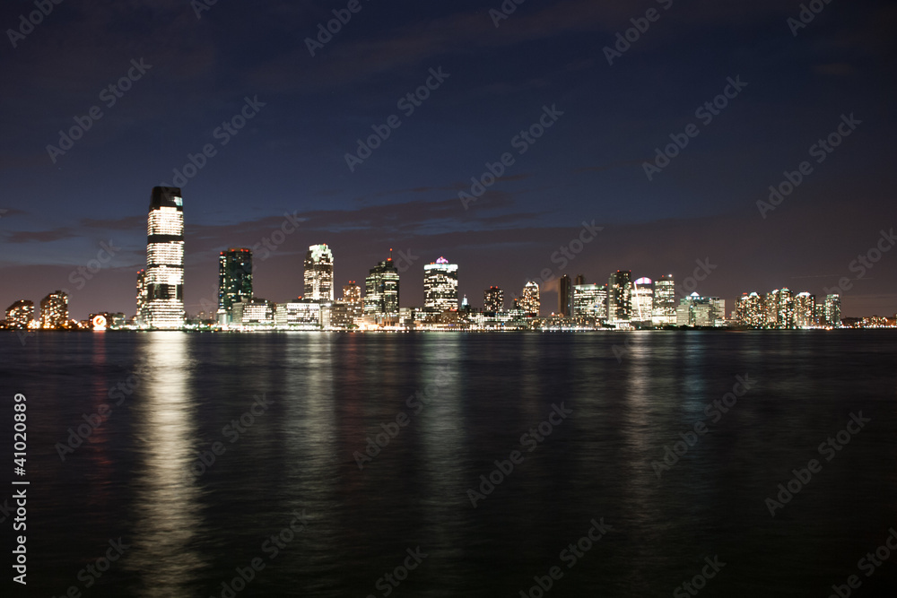 Skyline of Jersey City seen from Manhattan