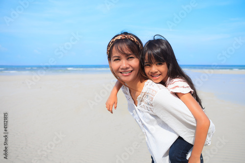 Mother & Daughter at the beach