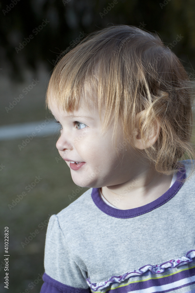Baby girl in a park Baby girl in a park