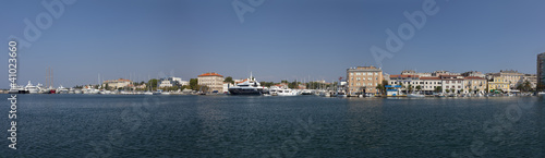 apartments and Yachts line Zadar waterway