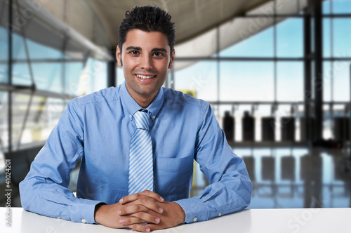 young successful business man at office