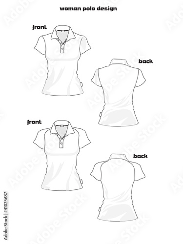 basic woman polo shirt design