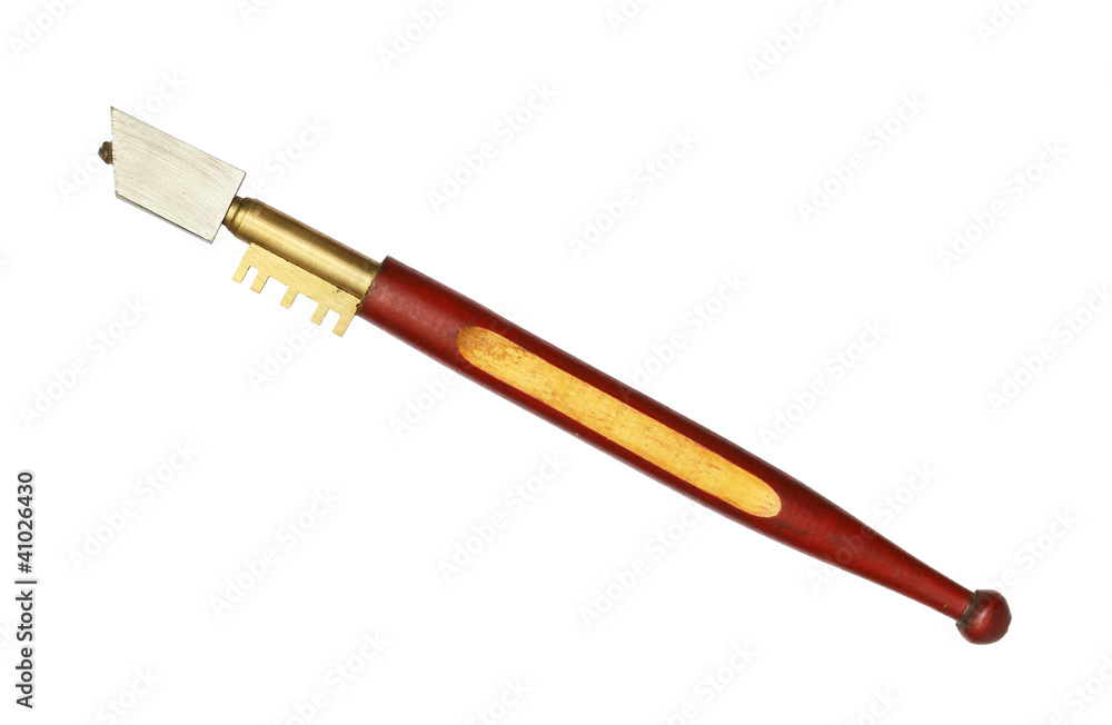 Diamond glass cutter isolated on white background Diamond glass cutter isolated on white background