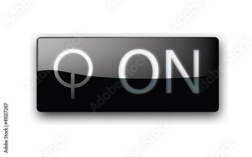 schwarzer knopf ON - black button ON