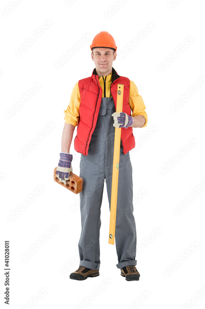 Home repair man isolated