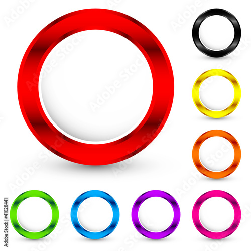 Set Of 8 Colored Buttons