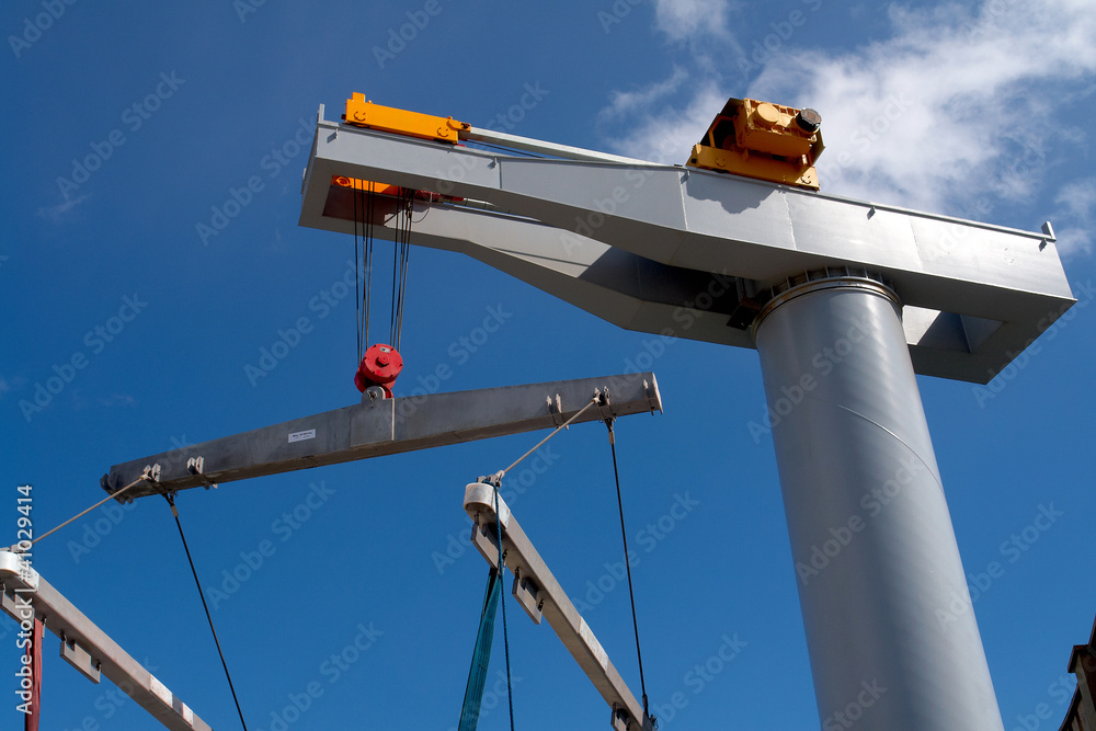 Boat lifter crane horizontal image