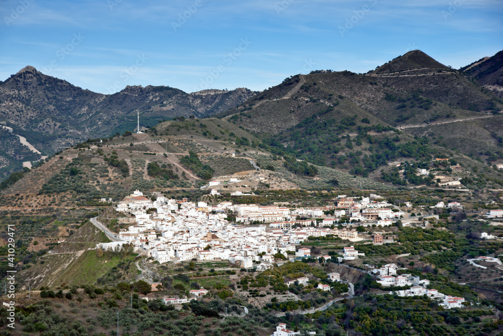 Canillas de Albaida in Spain, a traditional white town/village