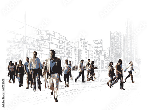 Illustration Of An Modern Urban Square