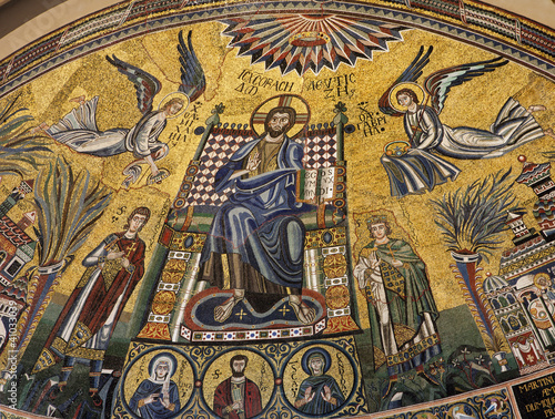 Milan  - mosaic from main apsias - Ambrosius church photo