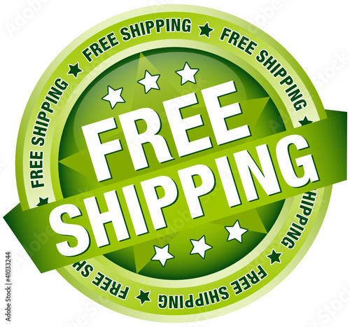 Button Banner "Free Shipping" Green