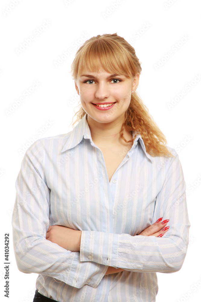 Portrait of a pretty young business woman standing Portrait of a pretty young business woman standing