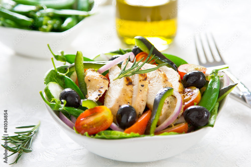 Grilled chicken and salad Grilled chicken and salad