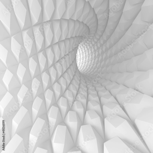 Carta da parati 3D Tunnel - Carta da parati Abstract Spiral Tunnel Render