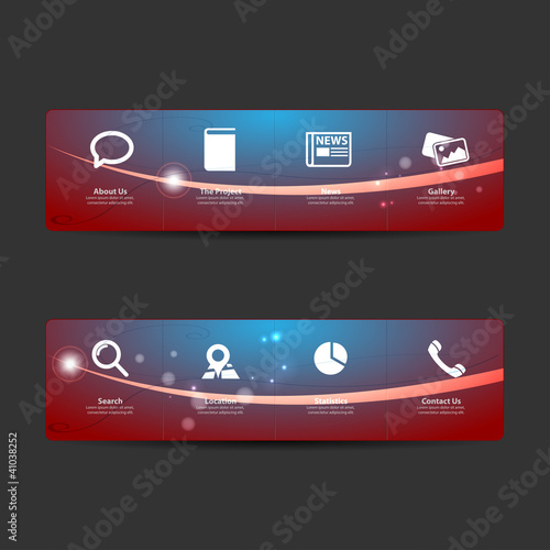 Abstract Web design Menu template