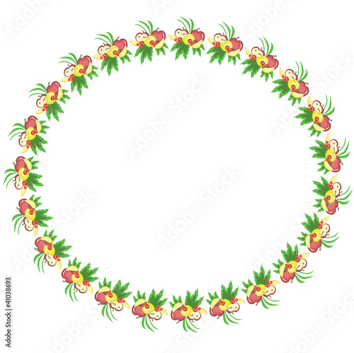 Round frame with fruits , vector. © olaj755