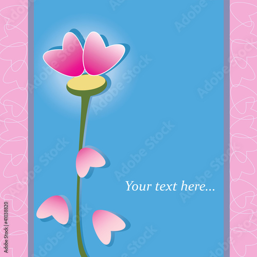 card with flower