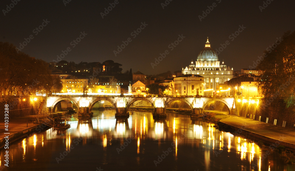 Rome panorama at night