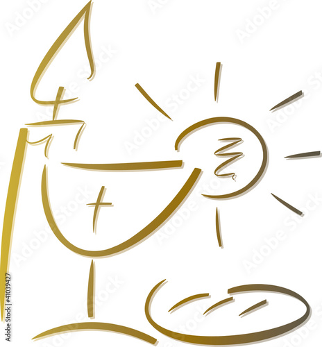 Symbol-Set: Christliches Abendmahl (Gold)