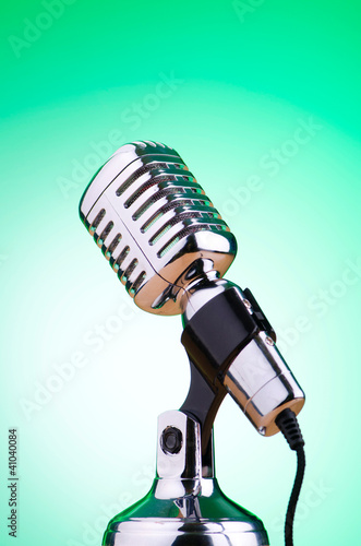 Vintage microphone against the background © Elnur