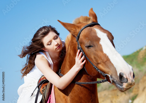 Girl with horse.