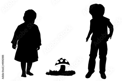 Silhouette small friends