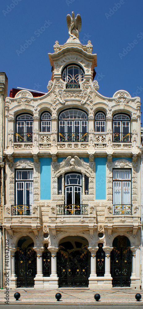 Art nouveau building in Aveiro, Portugal