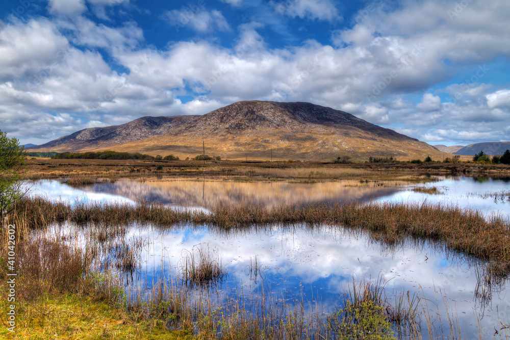 Connemara mountains and lake scenery, Ireland