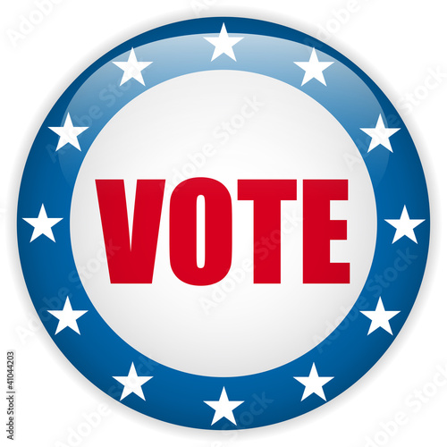 United States Election Vote Button.