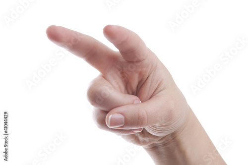 Hand show peace sign