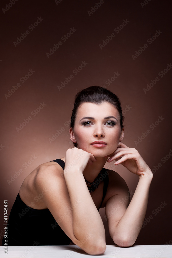 Portrait of woman in black dress Portrait of woman in black dress