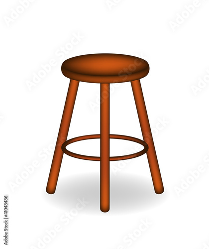 Retro wooden stool