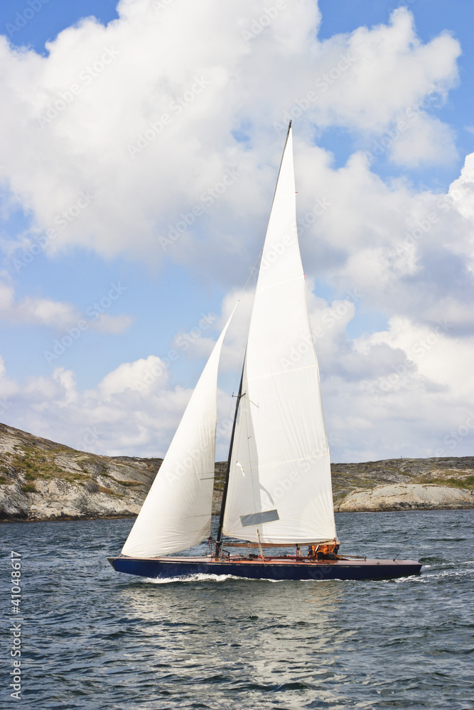 Wooden sailing boat