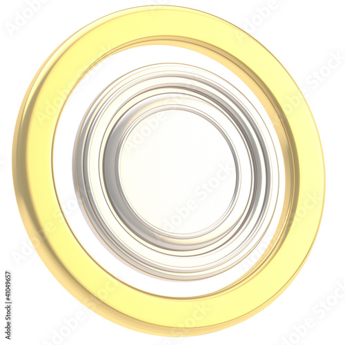 Round copyspase circular plate isolated