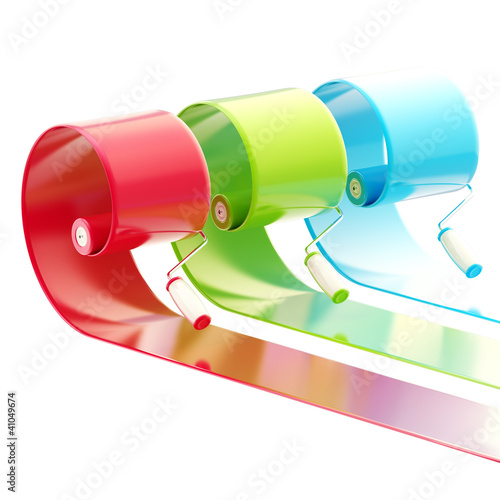 Glossy paint rollers with s...