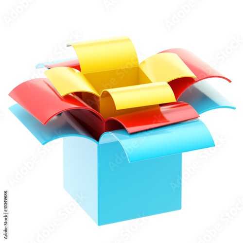 Three colorful gift boxes i...