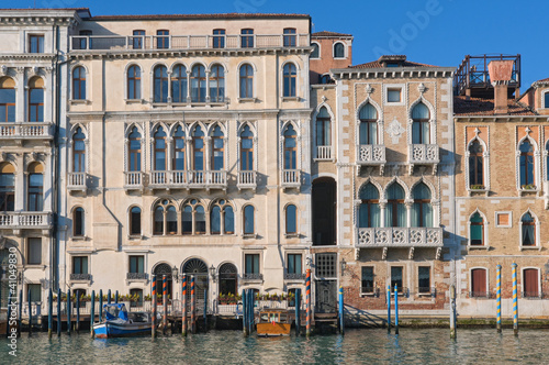 Old palaces along Canal Grande in Venice