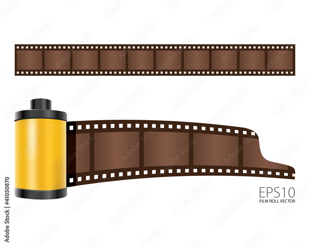 Vector yellow Film roll