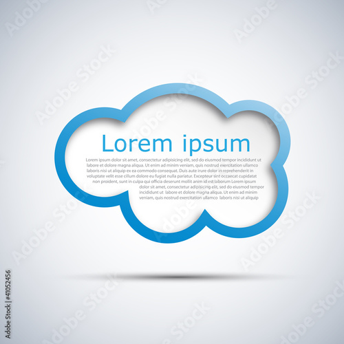 Cover cloud in blue # Vector