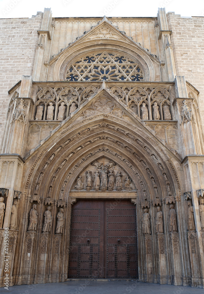 Rear Entrance to Valencia Cathedral, Spain