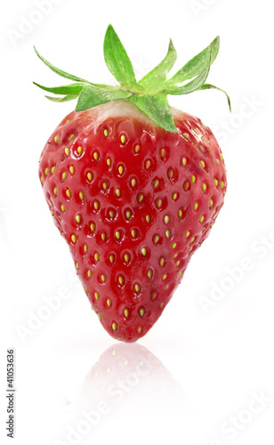 Strawberries isolated on white background  with clipping paths